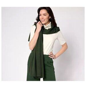 Beautiful by Lawrence Womens OS Zarian Pashmina Sweater Shawl Mtn Green